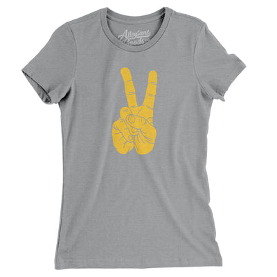 V For Victory Women's T-Shirt-Athletic Heather-Allegiant Goods Co. Vintage Sports Apparel