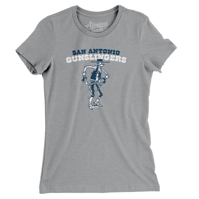 San Antonio Gunslingers Football Women's T-Shirt-Athletic Heather-Allegiant Goods Co. Vintage Sports Apparel