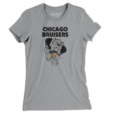 Chicago Bruisers Football Women's T-Shirt-Athletic Heather-Allegiant Goods Co. Vintage Sports Apparel