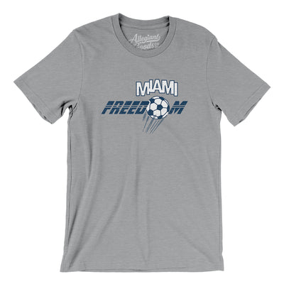 Miami Freedom Soccer Men/Unisex T-Shirt-Athletic Heather-Allegiant Goods Co. Vintage Sports Apparel