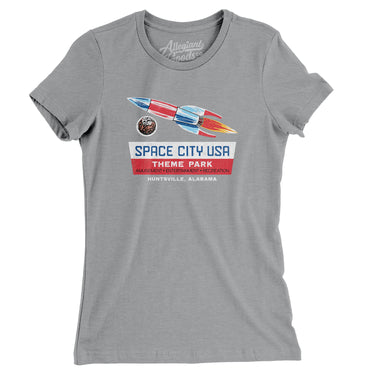 Space City USA Amusement Park Women's T-Shirt-Allegiant Goods Co. Vintage Sports Apparel