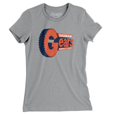 Saginaw Gears Hockey Women's T-Shirt-Allegiant Goods Co. Vintage Sports Apparel