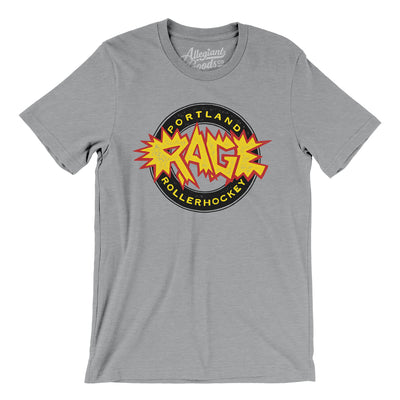 Portland Rage Roller Hockey Men/Unisex T-Shirt-Athletic Heather-Allegiant Goods Co. Vintage Sports Apparel