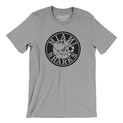 Miami Sharks Soccer Men/Unisex T-Shirt-Athletic Heather-Allegiant Goods Co. Vintage Sports Apparel