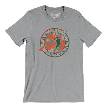 Salinas Peppers Baseball Men/Unisex T-Shirt-Athletic Heather-Allegiant Goods Co. Vintage Sports Apparel