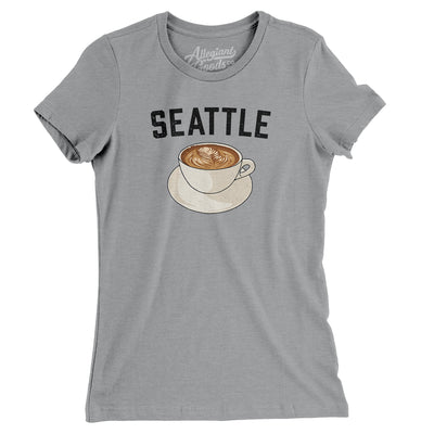 Seattle Coffee Women's T-Shirt-Athletic Heather-Allegiant Goods Co. Vintage Sports Apparel