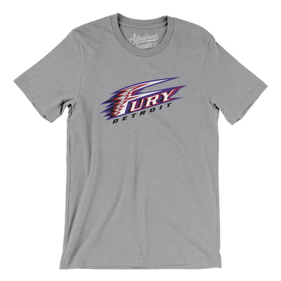 Detroit Fury Arena Football Men/Unisex T-Shirt-Athletic Heather-Allegiant Goods Co. Vintage Sports Apparel