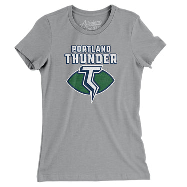 Portland Thunder Football Women's T-Shirt-Allegiant Goods Co. Vintage Sports Apparel