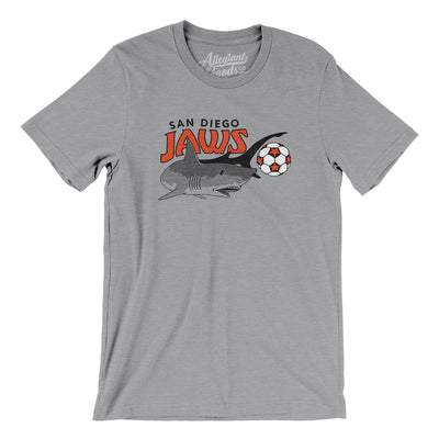 San Diego Jaws Soccer Men/Unisex T-Shirt-Athletic Heather-Allegiant Goods Co. Vintage Sports Apparel