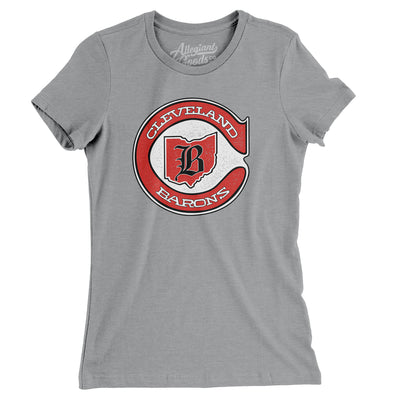 Cleveland Barons Hockey Women's T-Shirt-Athletic Heather-Allegiant Goods Co. Vintage Sports Apparel