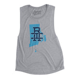 Rhode Island Home State Women's Flowey Scoopneck Muscle Tank-Athletic Heather-Allegiant Goods Co. Vintage Sports Apparel