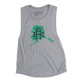 Alaska Home State Women's Flowey Scoopneck Muscle Tank-Athletic Heather-Allegiant Goods Co. Vintage Sports Apparel