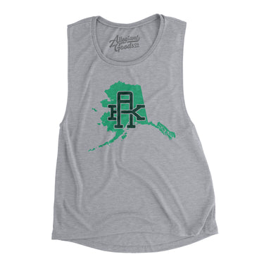 Alaska Home State Women's Flowey Scoopneck Muscle Tank-Athletic Heather-Allegiant Goods Co. Vintage Sports Apparel