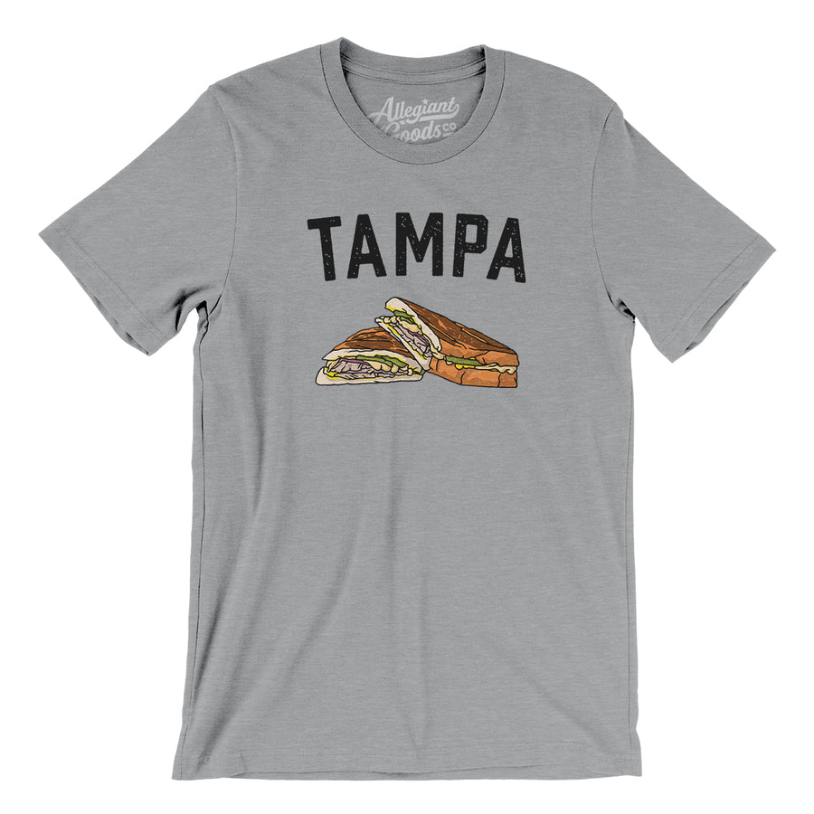 Tampa Cuban Sandwich Men/Unisex T-Shirt-Athletic Heather-Allegiant Goods Co. Vintage Sports Apparel
