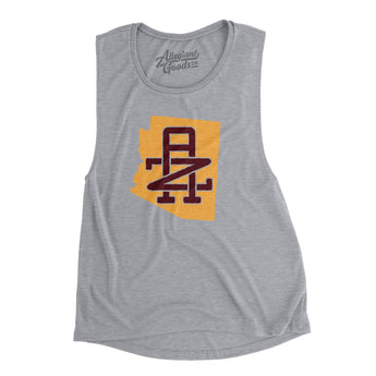 Arizona Home State Women's Flowey Scoopneck Muscle Tank-Allegiant Goods Co. Vintage Sports Apparel
