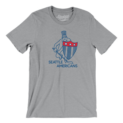 Seattle Americans Hockey Men/Unisex T-Shirt-Athletic Heather-Allegiant Goods Co. Vintage Sports Apparel