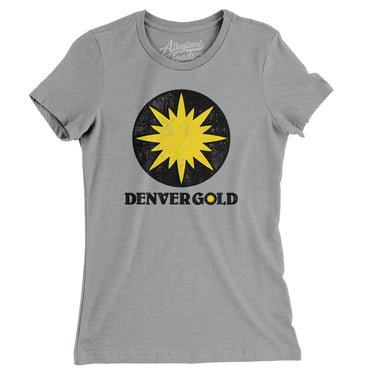 Denver Gold Football Women's T-Shirt-Allegiant Goods Co. Vintage Sports Apparel