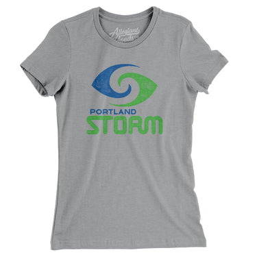 Portland Storm Football Women's T-Shirt-Allegiant Goods Co. Vintage Sports Apparel