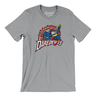 Denver Daredevils Roller Hockey Men/Unisex T-Shirt-Athletic Heather-Allegiant Goods Co. Vintage Sports Apparel