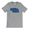 Nebraska Home State Men/Unisex T-Shirt-Athletic Heather-Allegiant Goods Co. Vintage Sports Apparel