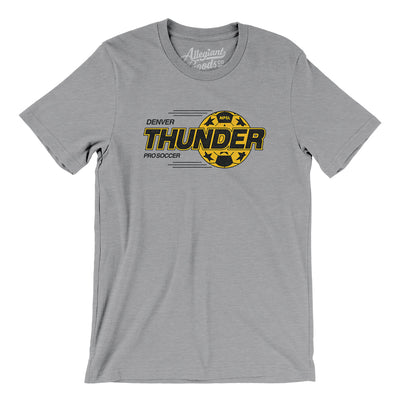 Denver Thunder Soccer Men/Unisex T-Shirt-Athletic Heather-Allegiant Goods Co. Vintage Sports Apparel