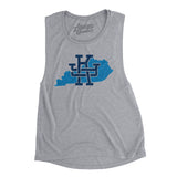 Kentucky Home State Women's Flowey Scoopneck Muscle Tank-Athletic Heather-Allegiant Goods Co. Vintage Sports Apparel