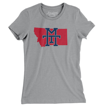 Montana Home State Women's T-Shirt-Allegiant Goods Co. Vintage Sports Apparel