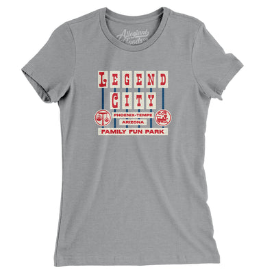 Legend City Amusement Park Women's T-Shirt-Athletic Heather-Allegiant Goods Co. Vintage Sports Apparel