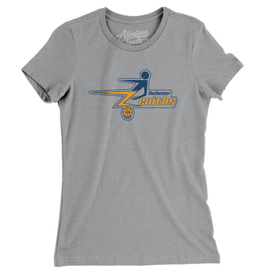 Rochester Zeniths Basketball Women's T-Shirt-Athletic Heather-Allegiant Goods Co. Vintage Sports Apparel