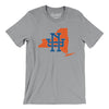 New York Home State Men/Unisex T-Shirt-Athletic Heather-Allegiant Goods Co. Vintage Sports Apparel