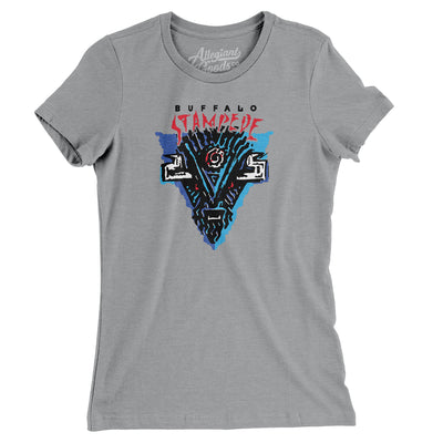 Buffalo Stampede Roller Hockey Women's T-Shirt-Athletic Heather-Allegiant Goods Co. Vintage Sports Apparel