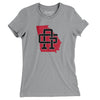 Georgia Home State Women's T-Shirt-Athletic Heather-Allegiant Goods Co. Vintage Sports Apparel