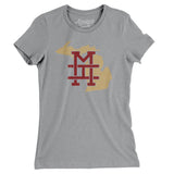 Michigan Home State Women's T-Shirt-Athletic Heather-Allegiant Goods Co. Vintage Sports Apparel