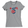 Florida Blazers Football Women's T-Shirt-Athletic Heather-Allegiant Goods Co. Vintage Sports Apparel