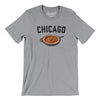 Chicago Style Deep Dish Pizza Men/Unisex T-Shirt-Athletic Heather-Allegiant Goods Co. Vintage Sports Apparel