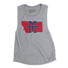 Montana Home State Women's Flowey Scoopneck Muscle Tank-Athletic Heather-Allegiant Goods Co. Vintage Sports Apparel