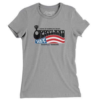 Opryland USA Theme Park Women's T-Shirt-Athletic Heather-Allegiant Goods Co. Vintage Sports Apparel