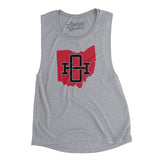 Ohio Home State Women's Flowey Scoopneck Muscle Tank-Allegiant Goods Co. Vintage Sports Apparel