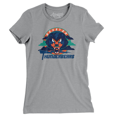 Houston Thunderbears Arena Football Women's T-Shirt-Athletic Heather-Allegiant Goods Co. Vintage Sports Apparel