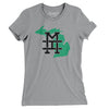 Michigan Home State Women's T-Shirt-Athletic Heather-Allegiant Goods Co. Vintage Sports Apparel