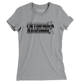 Amarillo Wranglers Hockey Women's T-Shirt-Allegiant Goods Co. Vintage Sports Apparel