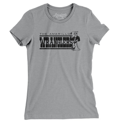 Amarillo Wranglers Hockey Women's T-Shirt-Athletic Heather-Allegiant Goods Co. Vintage Sports Apparel