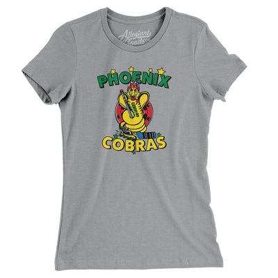 Phoenix Cobras Roller Hockey Women's T-Shirt-Athletic Heather-Allegiant Goods Co. Vintage Sports Apparel