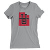 Utah Home State Women's T-Shirt-Athletic Heather-Allegiant Goods Co. Vintage Sports Apparel