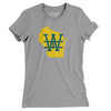 Wisconsin Home State Women's T-Shirt-Athletic Heather-Allegiant Goods Co. Vintage Sports Apparel