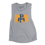 Pennsylvania Home State Women's Flowey Scoopneck Muscle Tank-Athletic Heather-Allegiant Goods Co. Vintage Sports Apparel