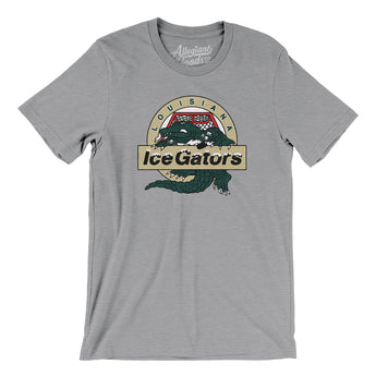 Louisiana Ice Gators Hockey Men/Unisex T-Shirt-Athletic Heather-Allegiant Goods Co. Vintage Sports Apparel