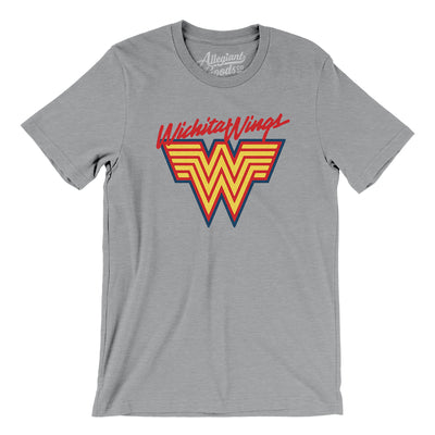 Wichita Wings Soccer Men/Unisex T-Shirt-Athletic Heather-Allegiant Goods Co. Vintage Sports Apparel
