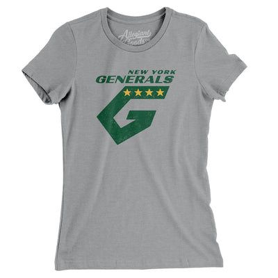 New York Generals Soccer Women's T-Shirt-Athletic Heather-Allegiant Goods Co. Vintage Sports Apparel