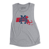 Massachusetts Home State Women's Flowey Scoopneck Muscle Tank-Allegiant Goods Co. Vintage Sports Apparel